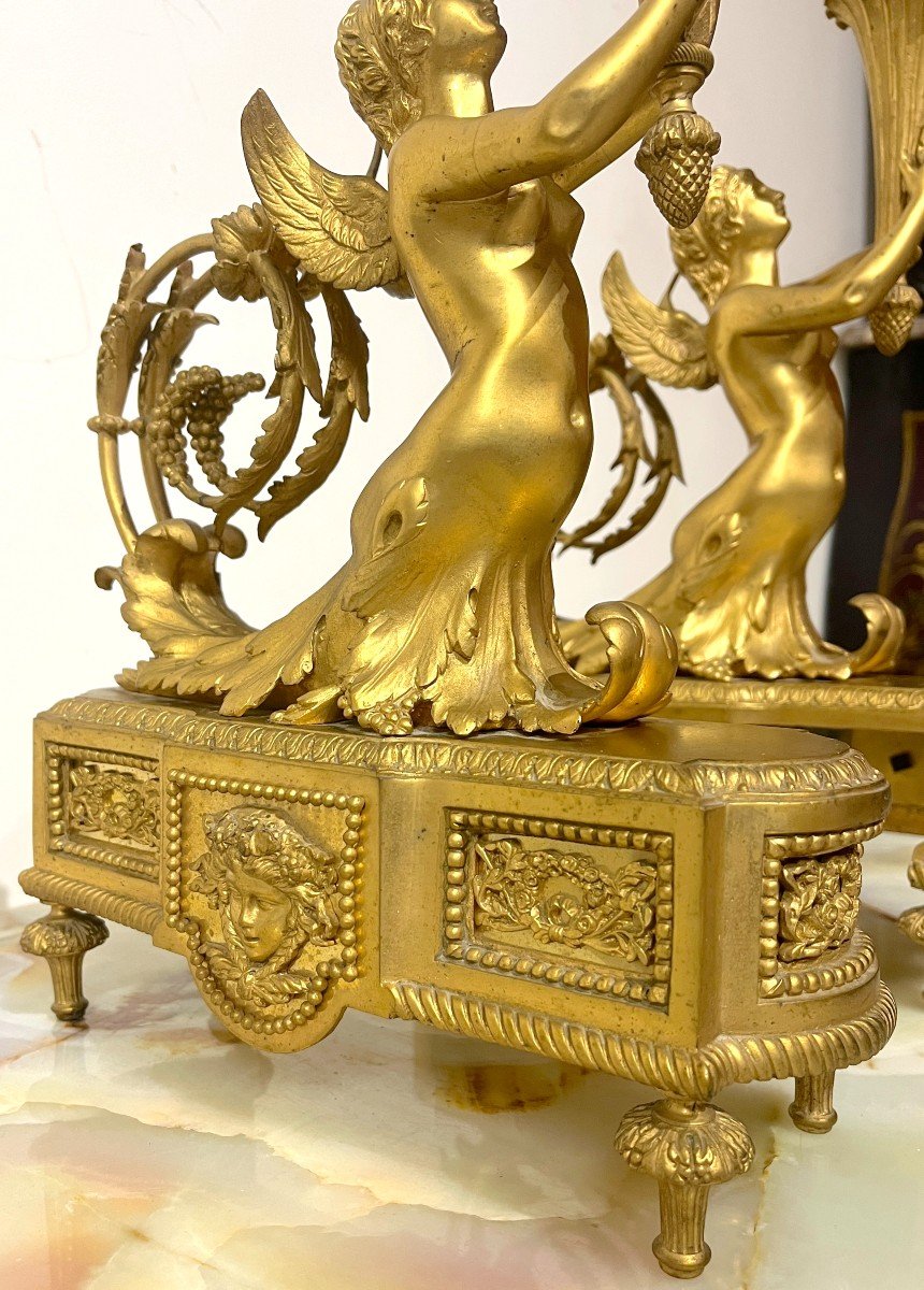 Gilt Bronze Andirons Napoleon III Style Lxvi-photo-7