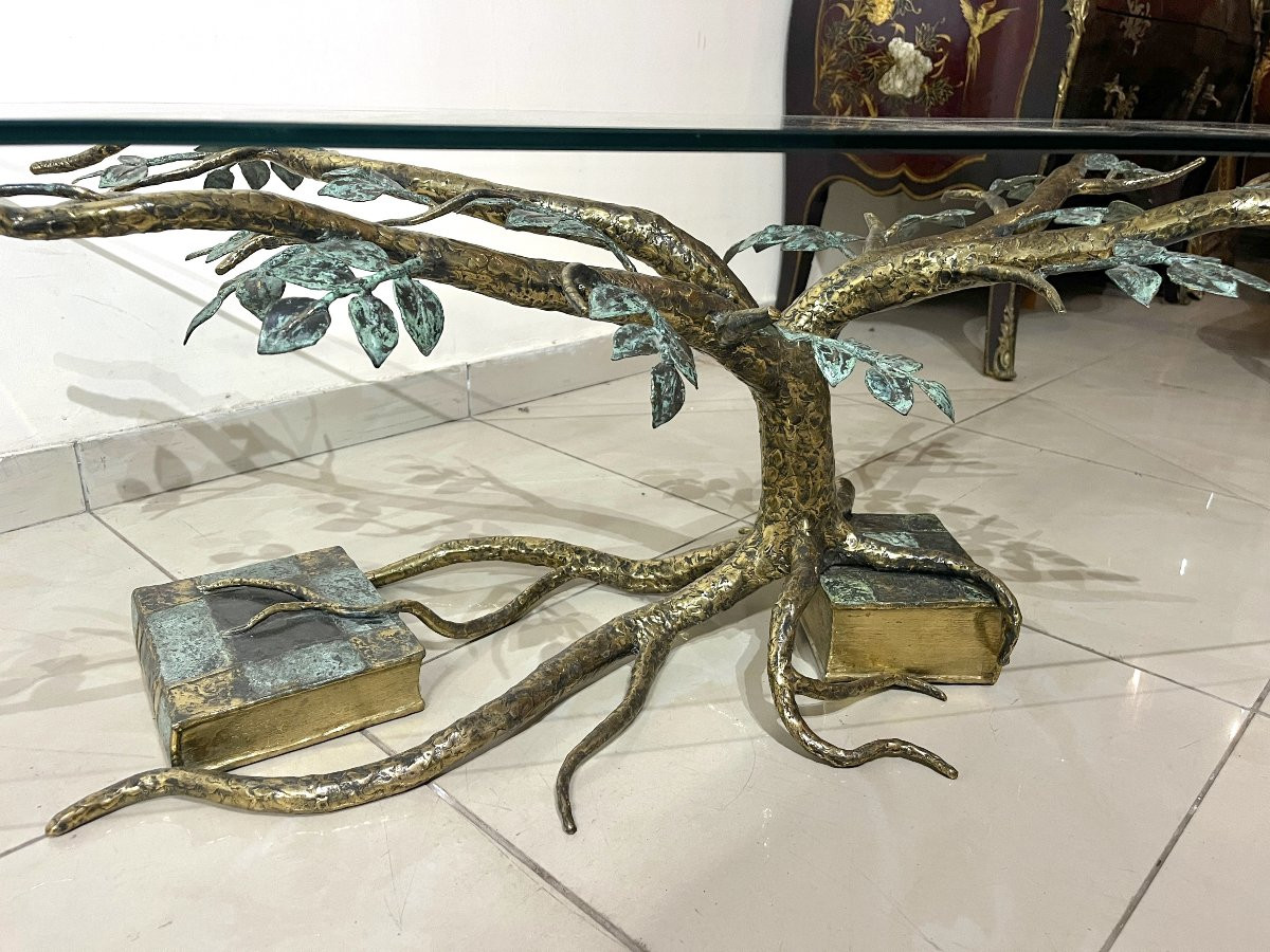 Table Basse En Laiton Doré-photo-3