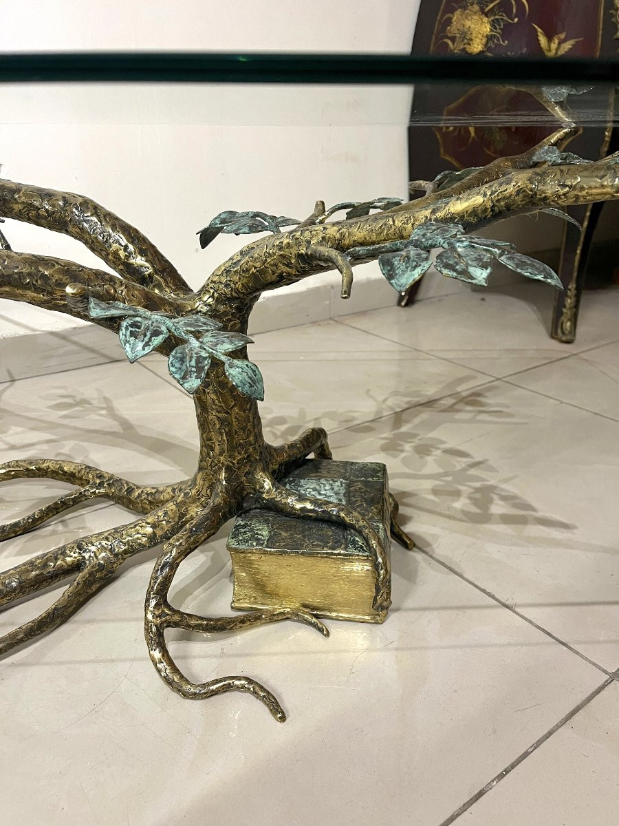 Table Basse En Laiton Doré-photo-2