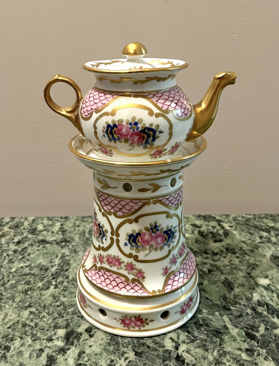 19th Century Paris Porcelain Teapot-photo-3