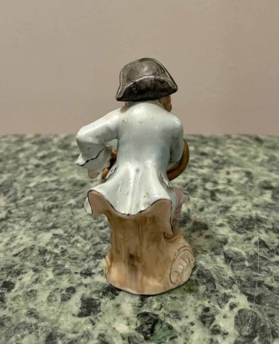 Porcelain Monkey Musician Volkstedt Germany Late 19th Century-photo-2