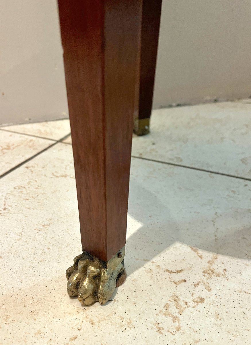 Empire Style Pedestal Table With Marble Top-photo-5