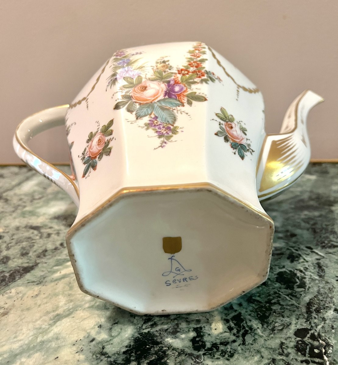Parisian Porcelain Coffee Pot In The Lxvi Style-photo-4