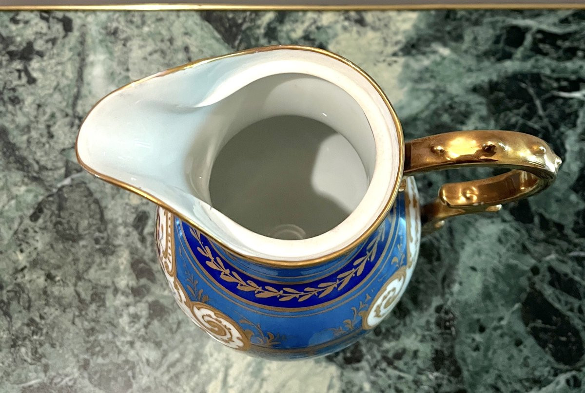 Covered Jug On Pedestal And Its Tray In Paris Porcelain-photo-7