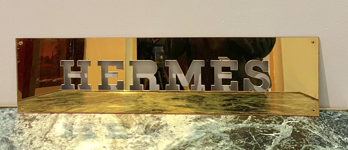 Hermes Plexiglass Store Sign From 1970-1980-photo-2