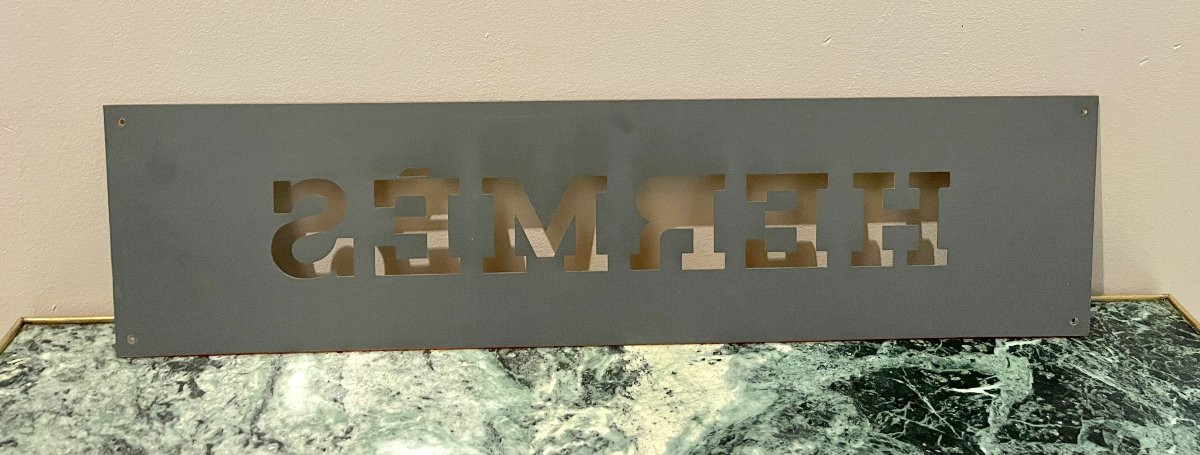 Hermes Plexiglass Store Sign From 1970-1980-photo-1