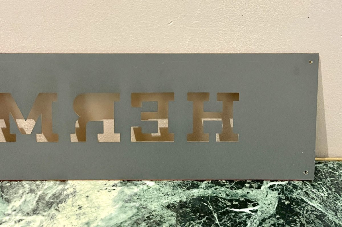 Hermes Plexiglass Store Sign From 1970-1980-photo-3