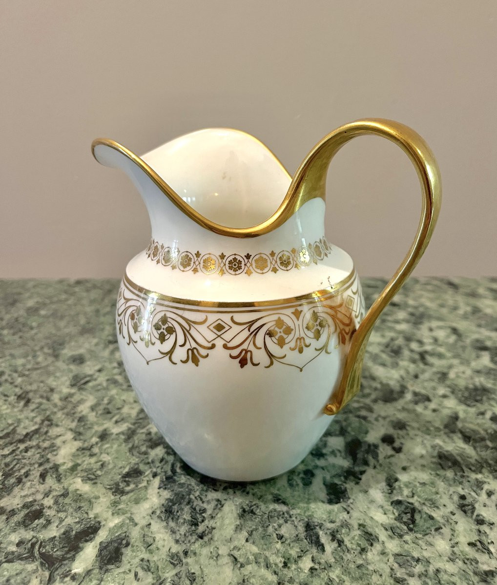 Verseuse ou grand pot à lait en porcelaine de Sèvres Napoléon III 1868-photo-1