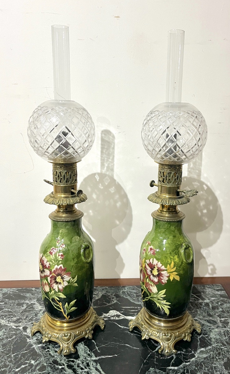 Paire de lampes en céramique Montigny sur Loing-photo-4
