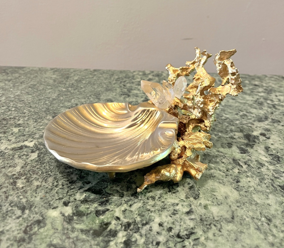 Gilded Bronze And Rock Crystal Empty Pocket Claude Victor Boeltz 1970-80-photo-3