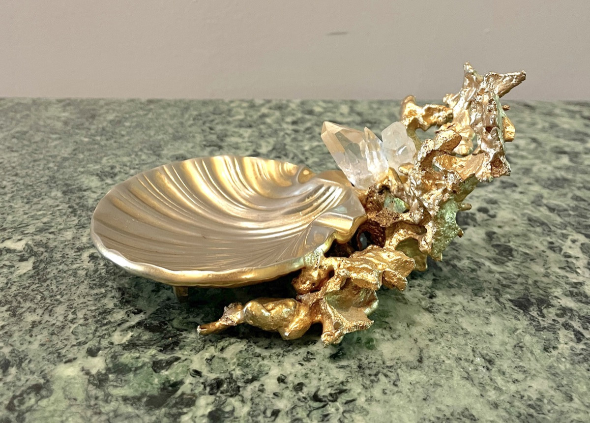 Gilded Bronze And Rock Crystal Empty Pocket Claude Victor Boeltz 1970-80-photo-4
