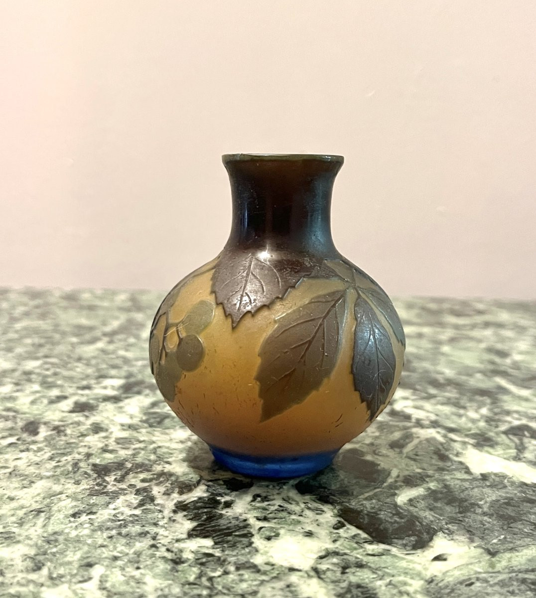 Petit Vase Emile Gallé (1848-1904)-photo-3