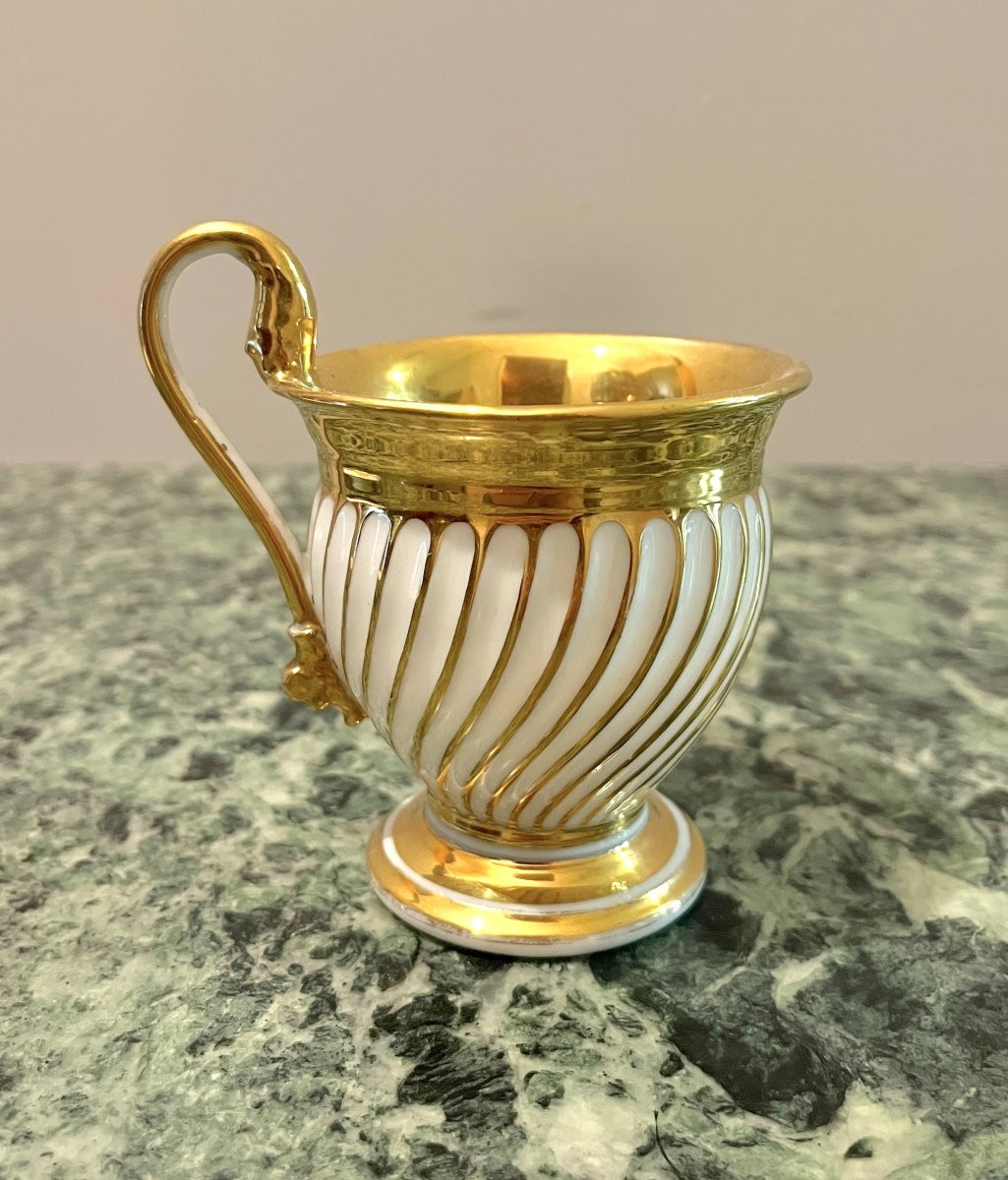Paris Porcelain Cup And Saucer, Restoration Period -photo-6