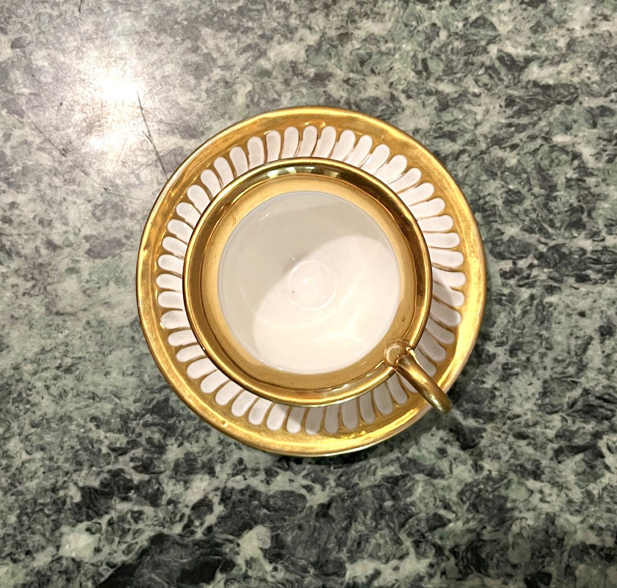 Paris Porcelain Cup And Saucer, Restoration Period -photo-7