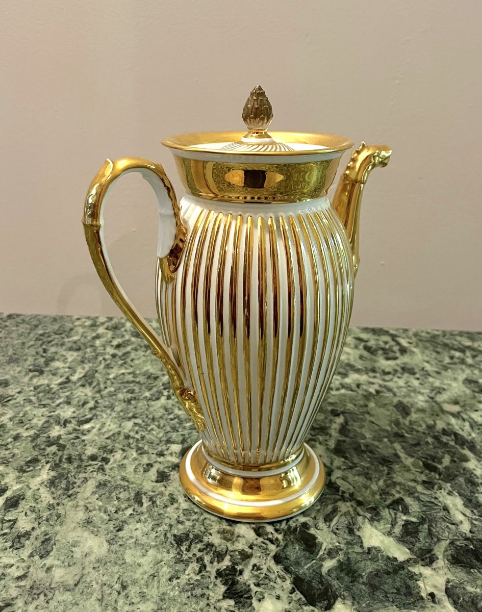 Cafetière en porcelaine de Paris époque Restauration-photo-4