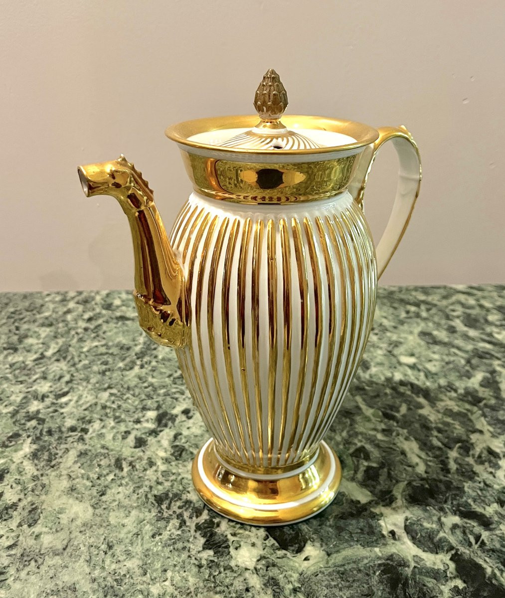 Cafetière en porcelaine de Paris époque Restauration-photo-4