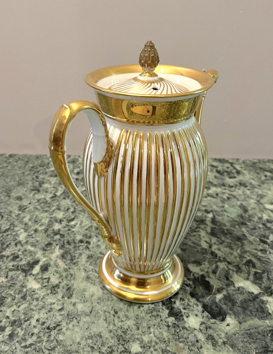 Cafetière en porcelaine de Paris époque Restauration-photo-5