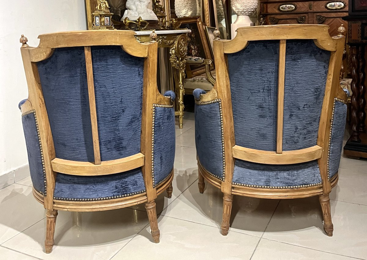 Paire de bergère de style LXVI-photo-4