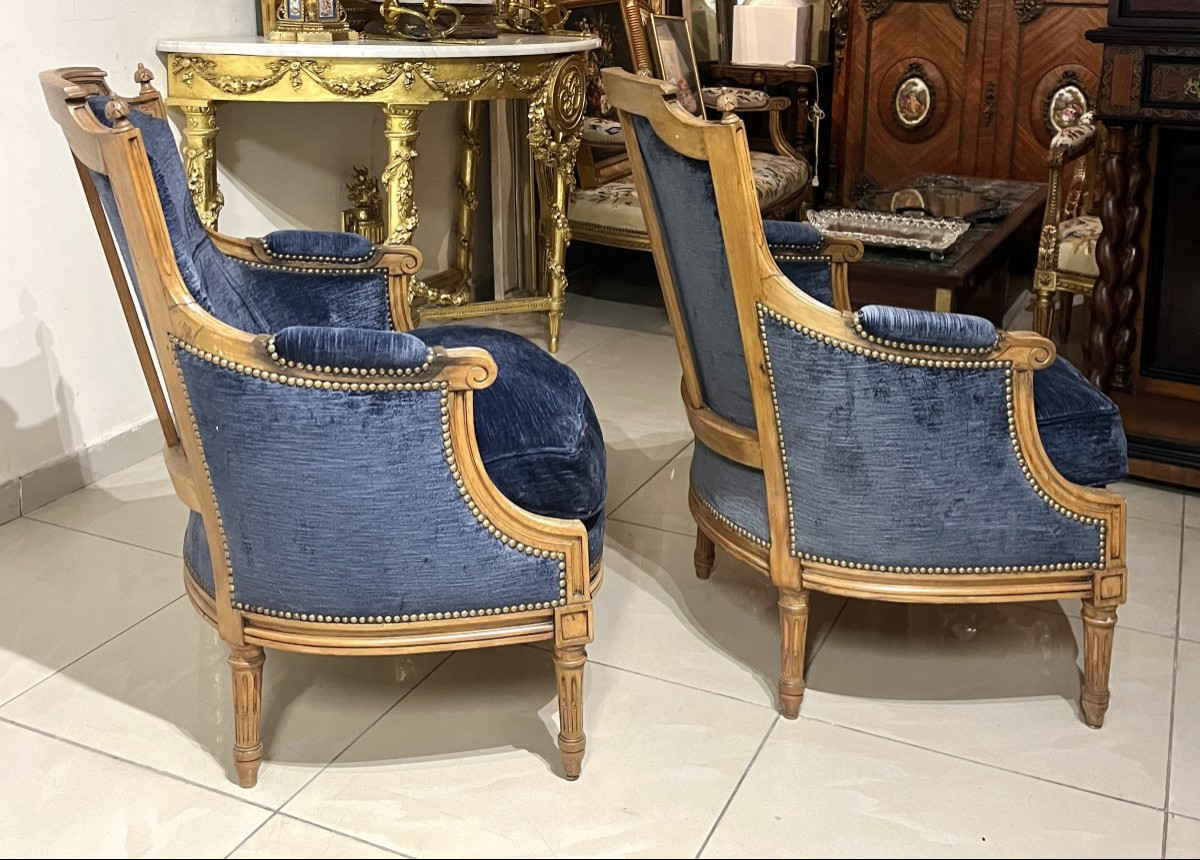 Paire de bergère de style LXVI-photo-1