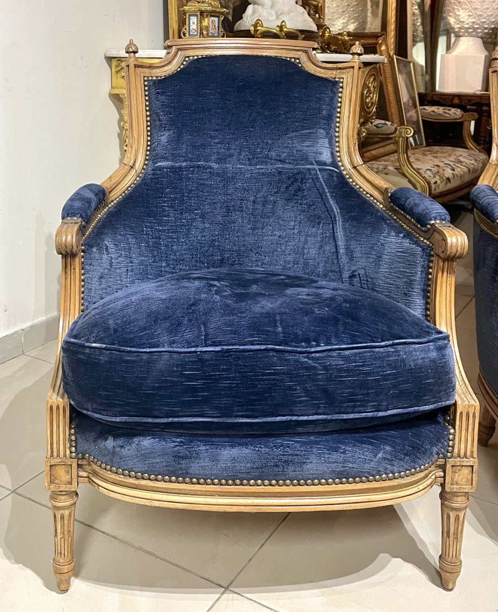 Paire de bergère de style LXVI-photo-2