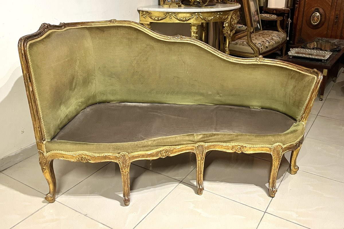 Banquette d'alcove veilleuse style LXV XIXème-photo-2