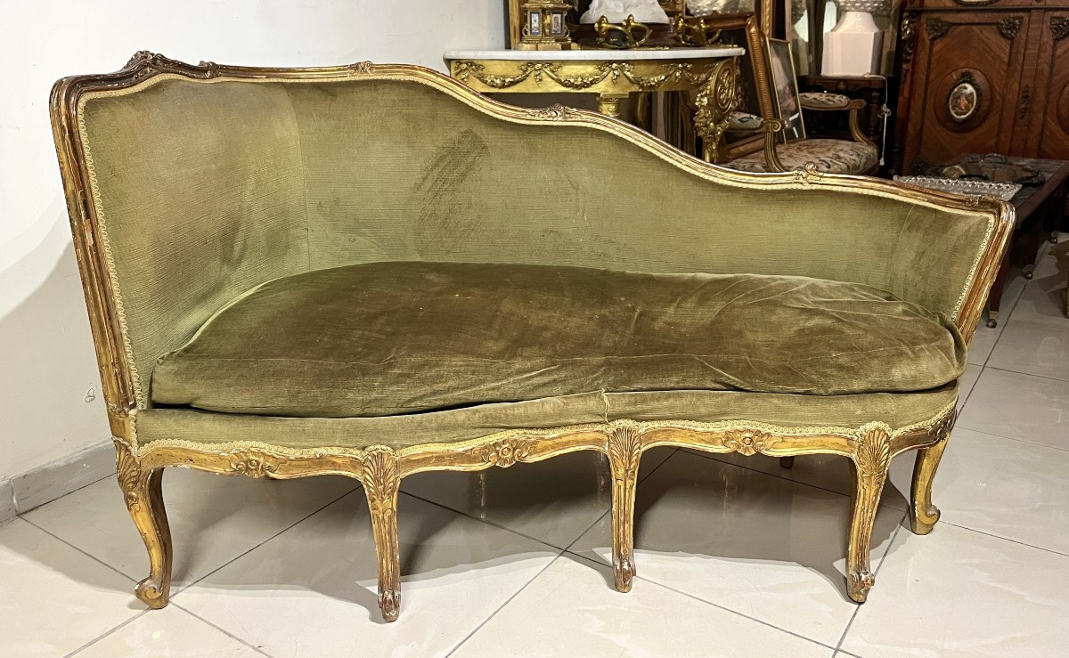 Banquette d'alcove veilleuse style LXV XIXème