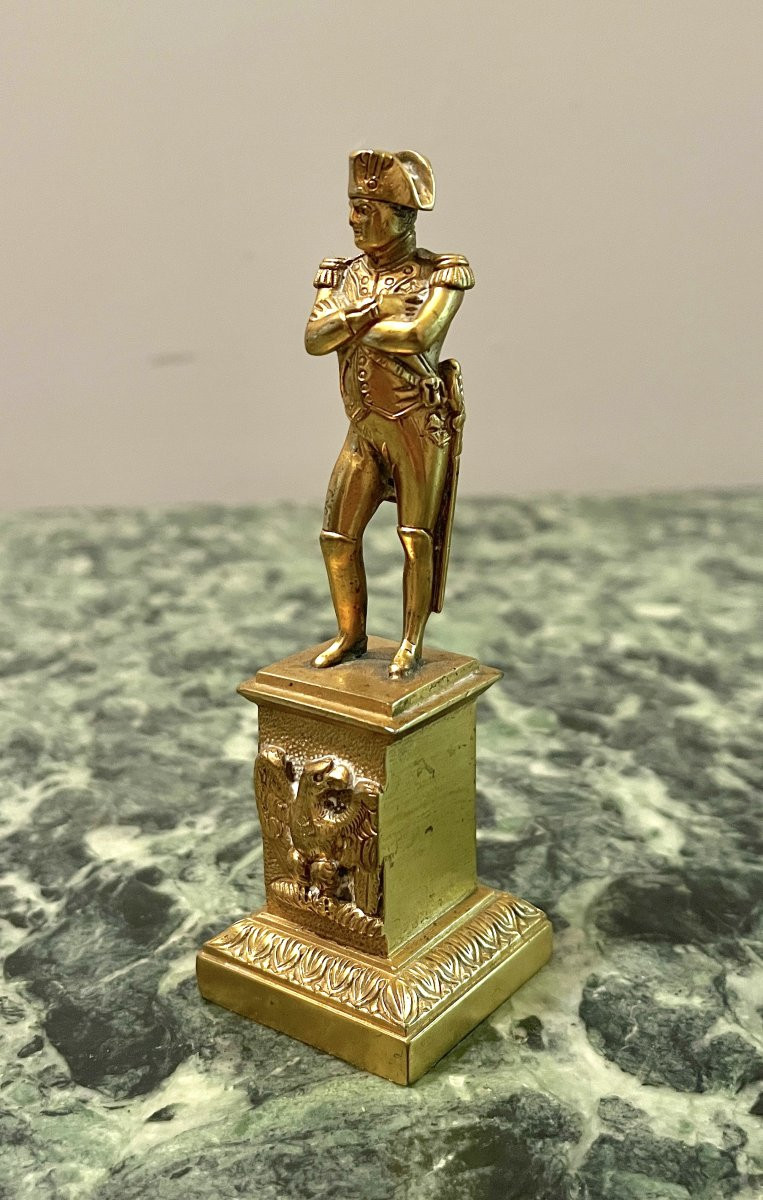 Petite statuette de Napoléon en bronze doré-photo-2