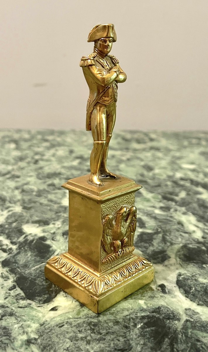 Petite statuette de Napoléon en bronze doré-photo-3