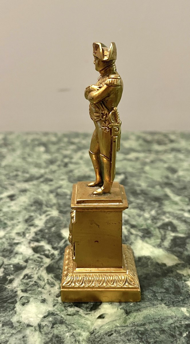 Petite statuette de Napoléon en bronze doré-photo-2