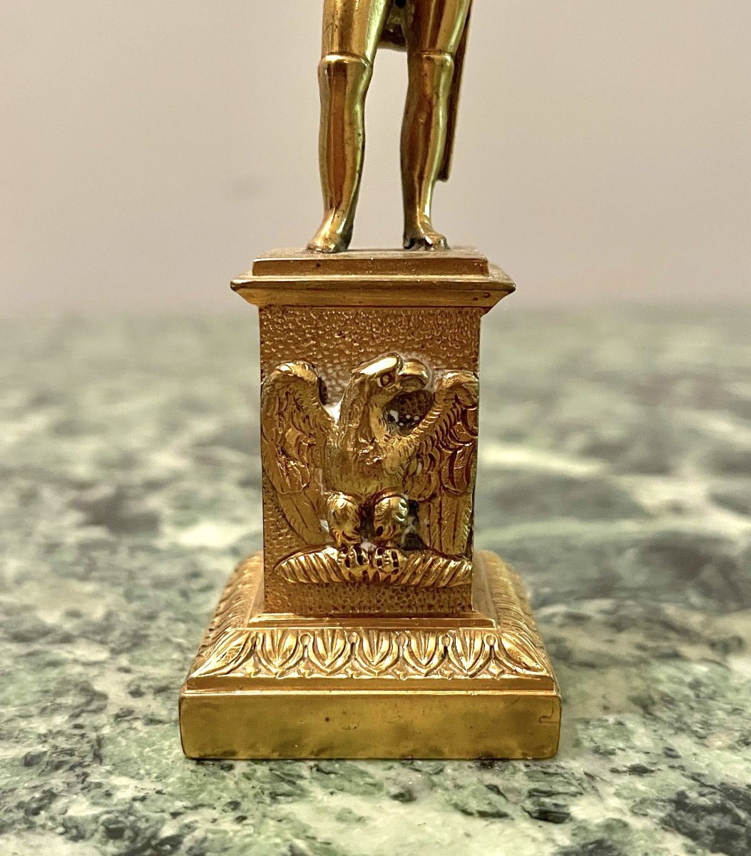Petite statuette de Napoléon en bronze doré-photo-4