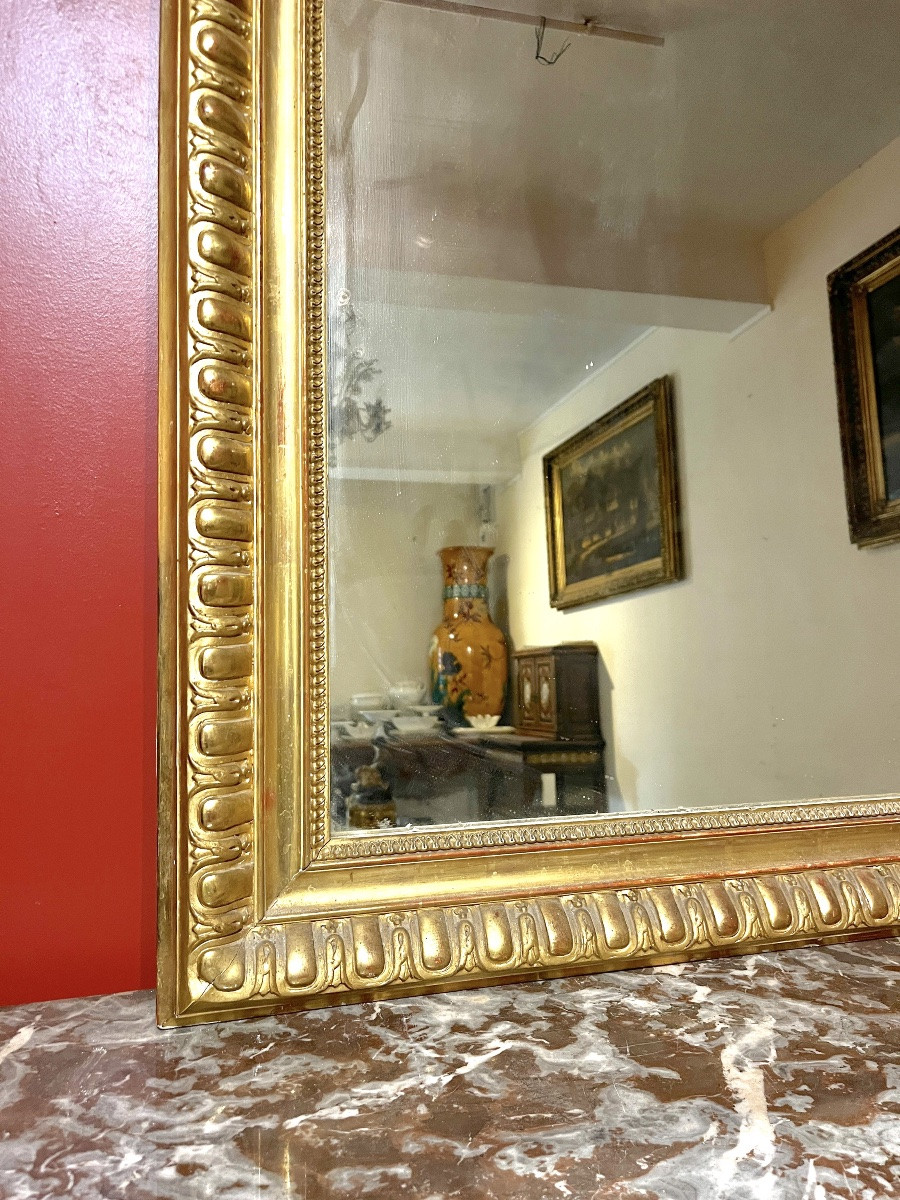 Miroir doré a coquille ajouré-photo-2