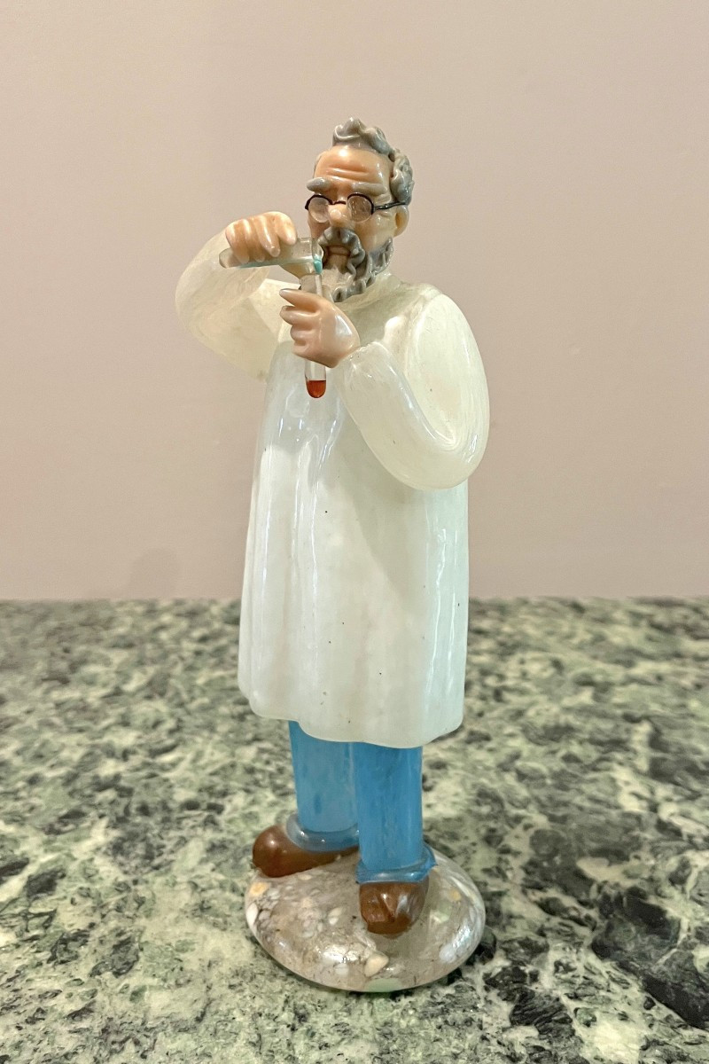 Bohemian Glass Chemist Figurine
