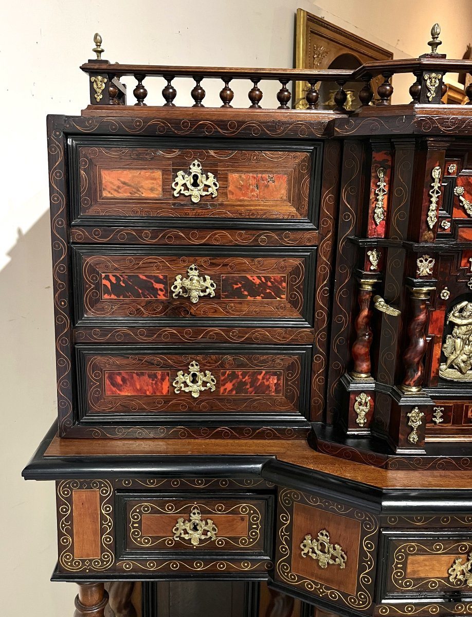 17th Century Marquetry Cabinet-photo-2