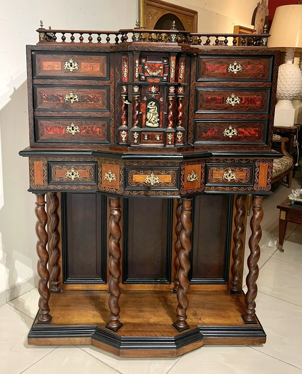 17th Century Marquetry Cabinet