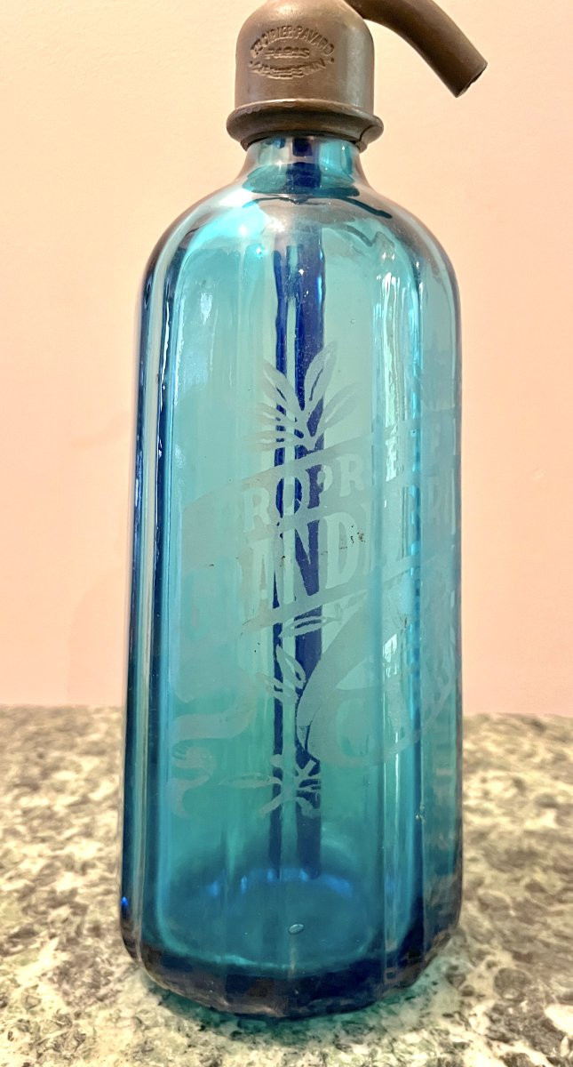 Blue Glass Pyramid Siphon-photo-3