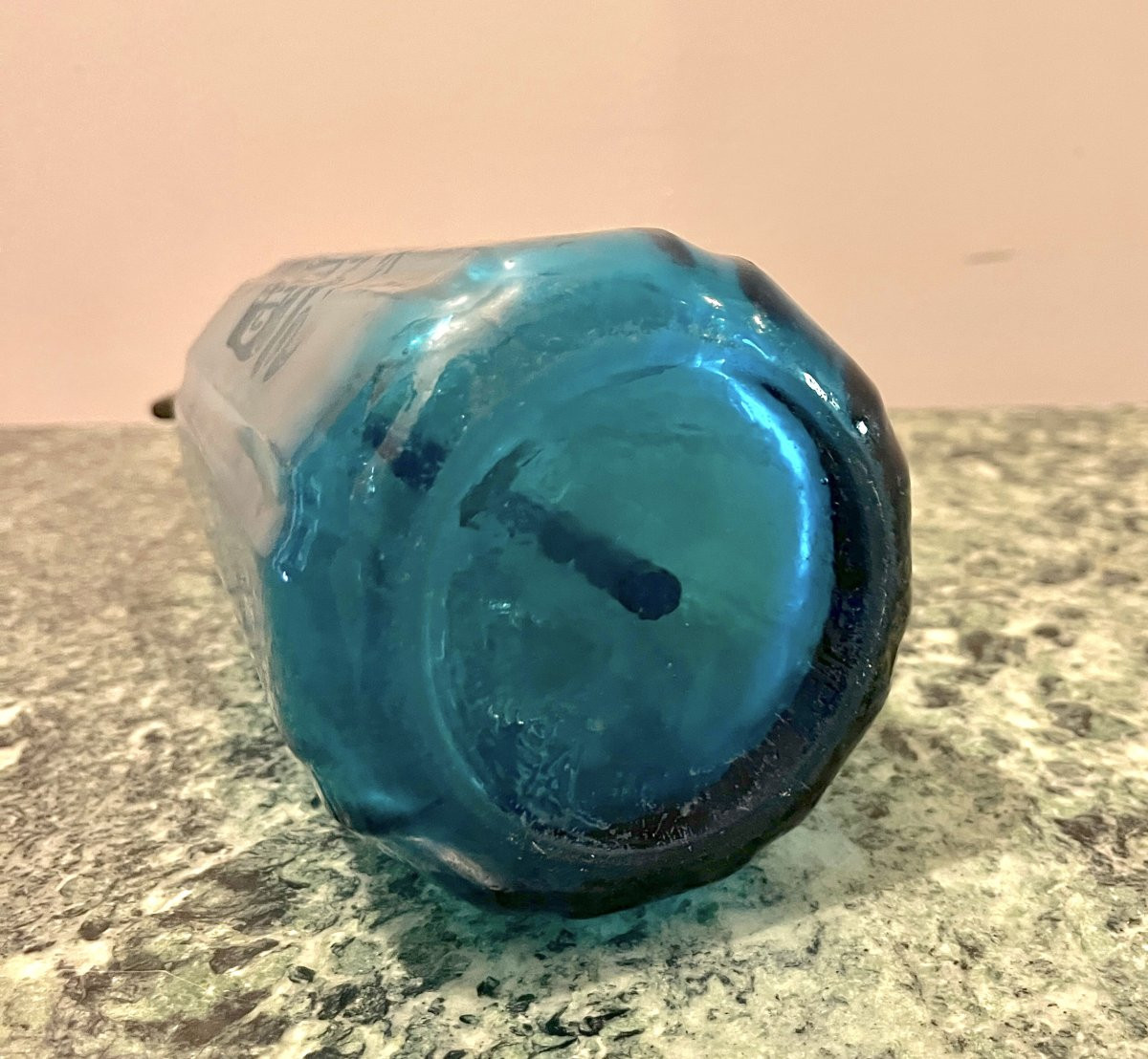 Blue Glass Pyramid Siphon-photo-5
