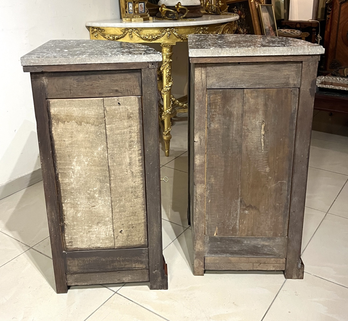 Pair Of Lxvi Style Corner Cabinets-photo-8