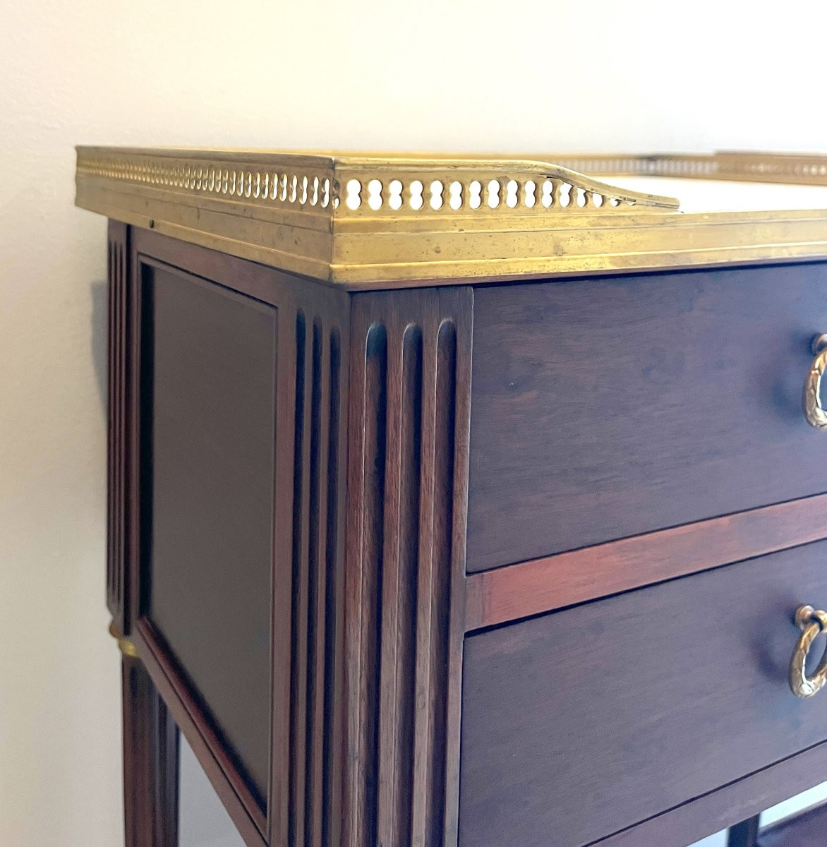 Pair Of Lxvi Style Mahogany Bedside Tables-photo-2
