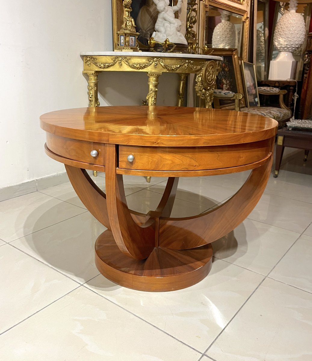 Hugues Chevalier Grand Guéridon Style Art Deco-photo-2