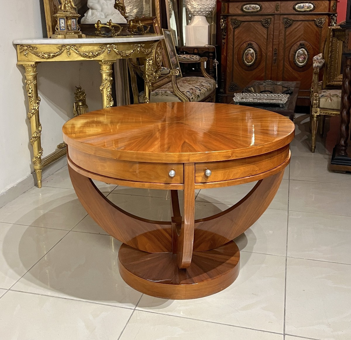 Hugues Chevalier Grand Guéridon Style Art Deco