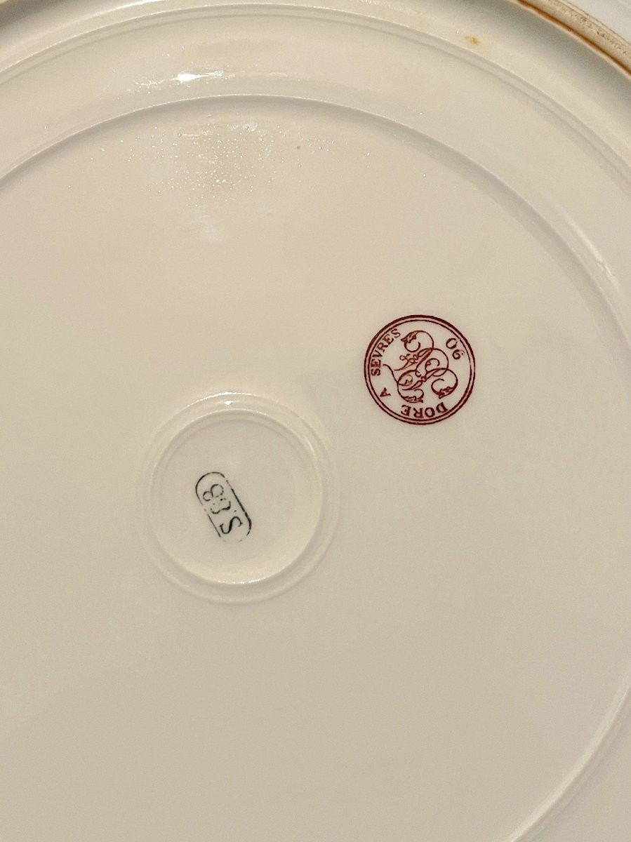 Assiette en porcelaine de Sèvres fin XIXème-photo-3