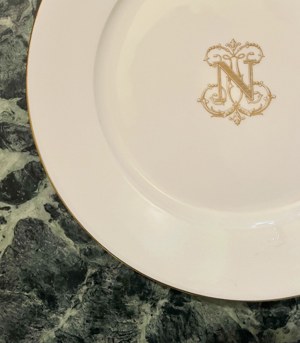 Assiette en porcelaine de Sèvres fin XIXème-photo-2