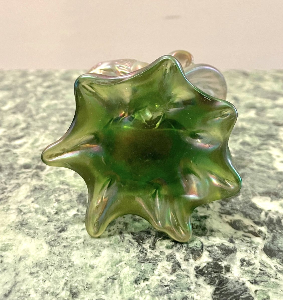 Vase en verre irisé Art Nouveau-photo-5