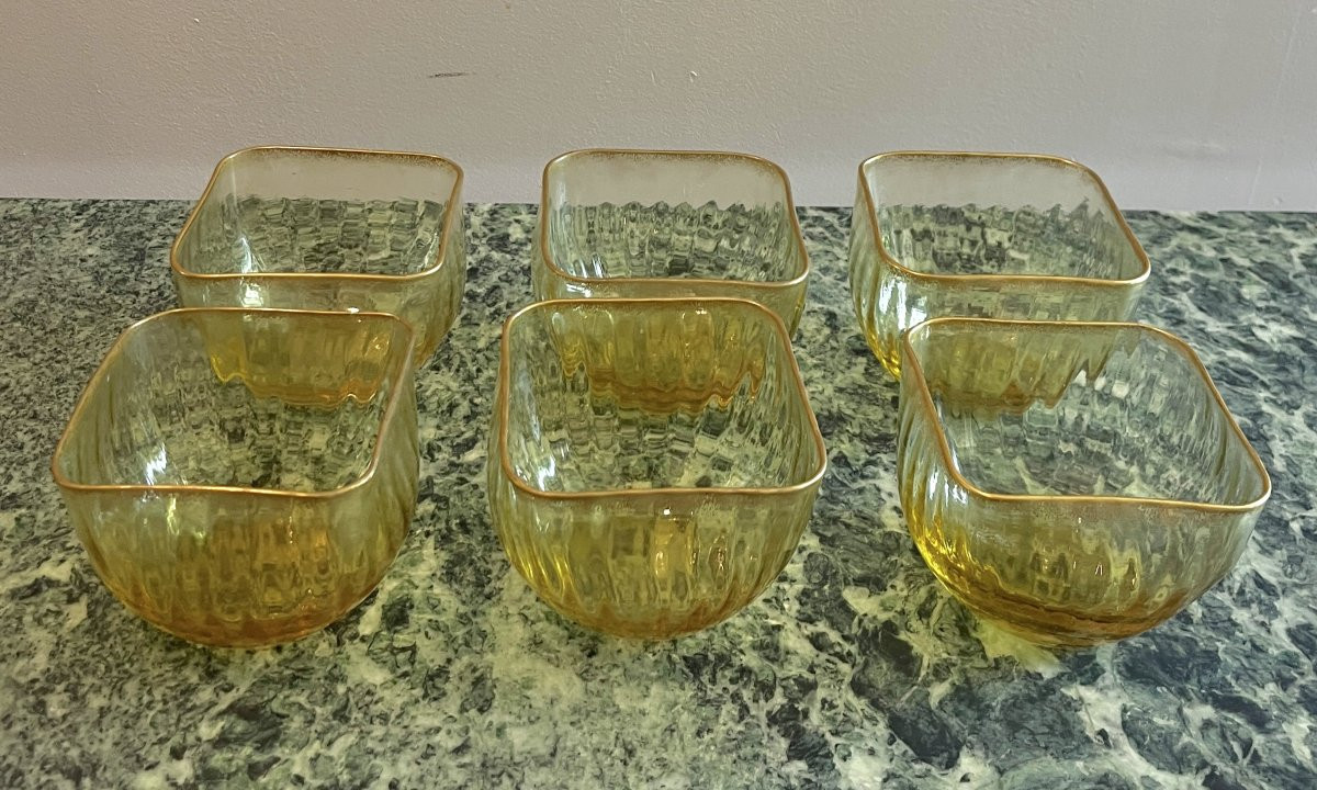 6 Daum Crystal Bowls, Late 19th Century-photo-4