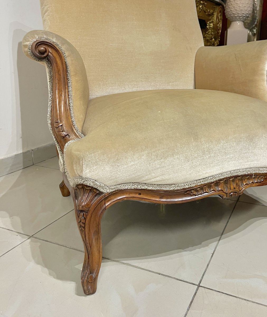 Paire de bergères de style LXV XIXème siècle-photo-4