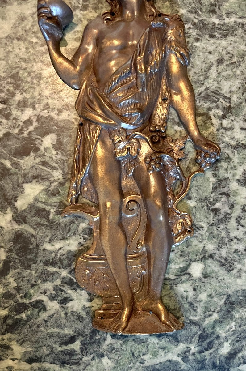 Dionysus Large Bronze Ornamentation 19th Century-photo-3