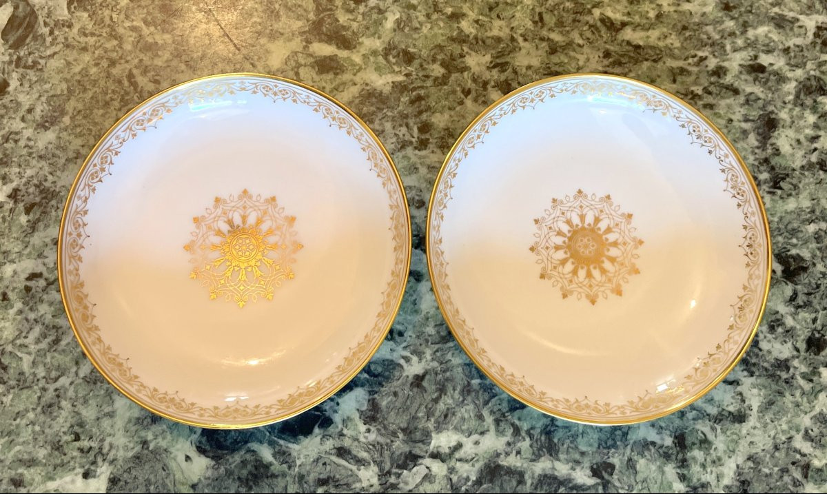 Napoleon III Sèvres Porcelain Saucers -photo-1