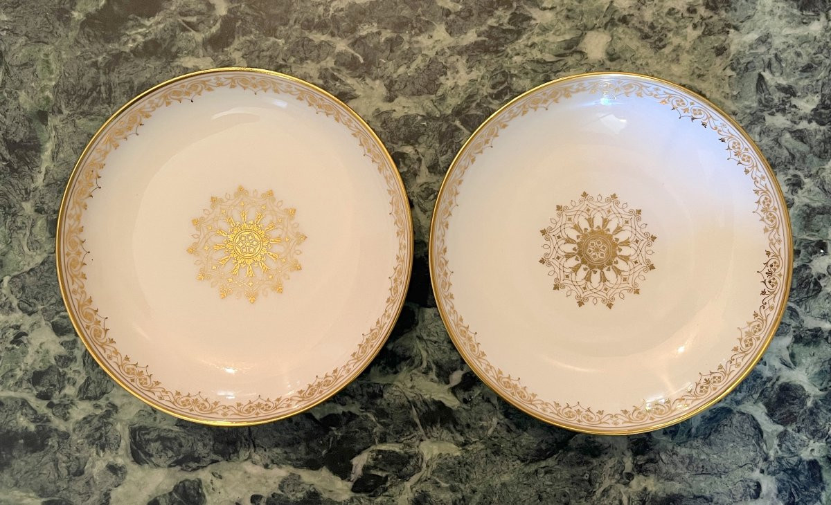 Napoleon III Sèvres Porcelain Saucers -photo-2