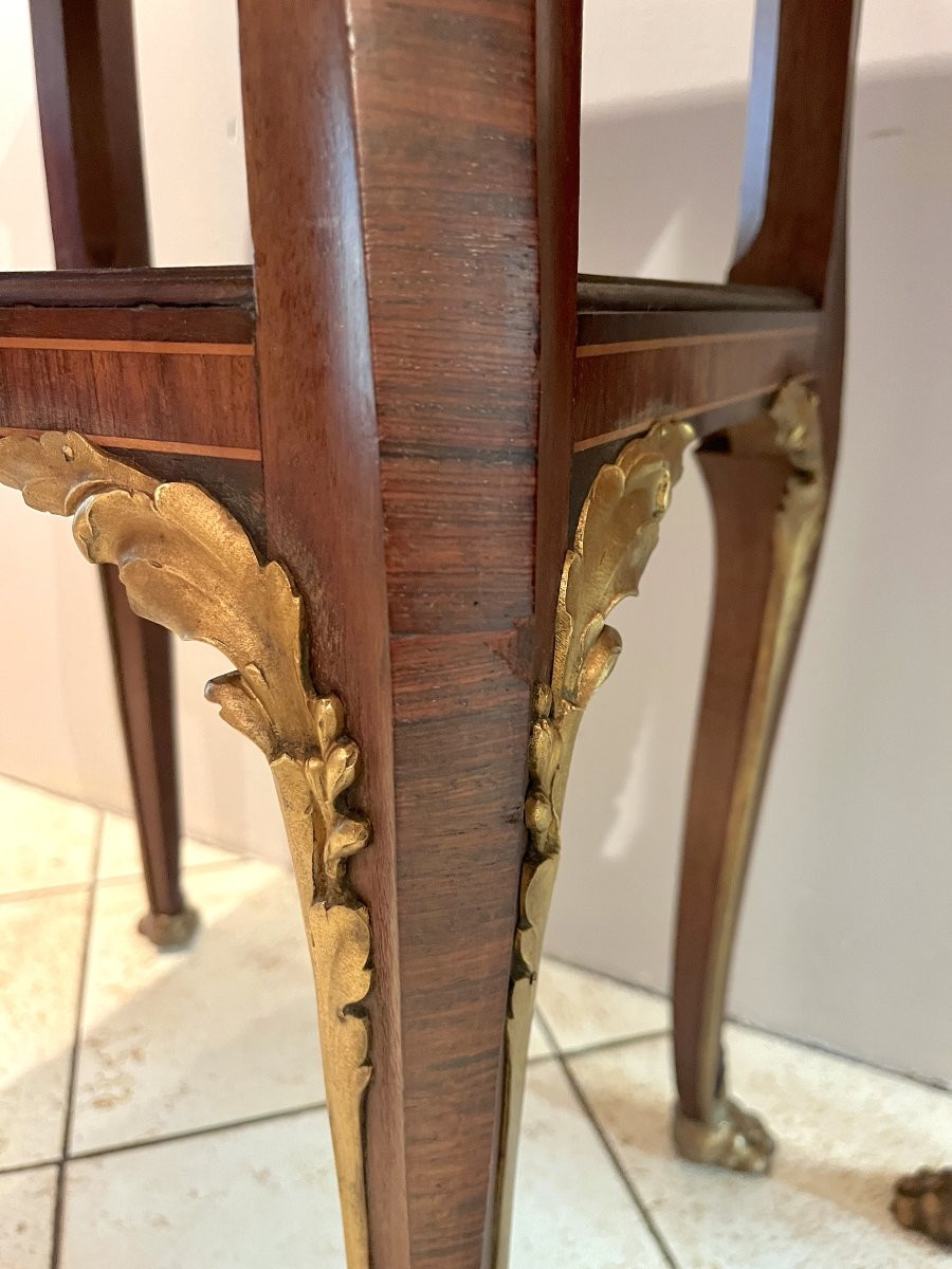 Pair Of 19th Century Transition Style Bedside Tables-photo-4
