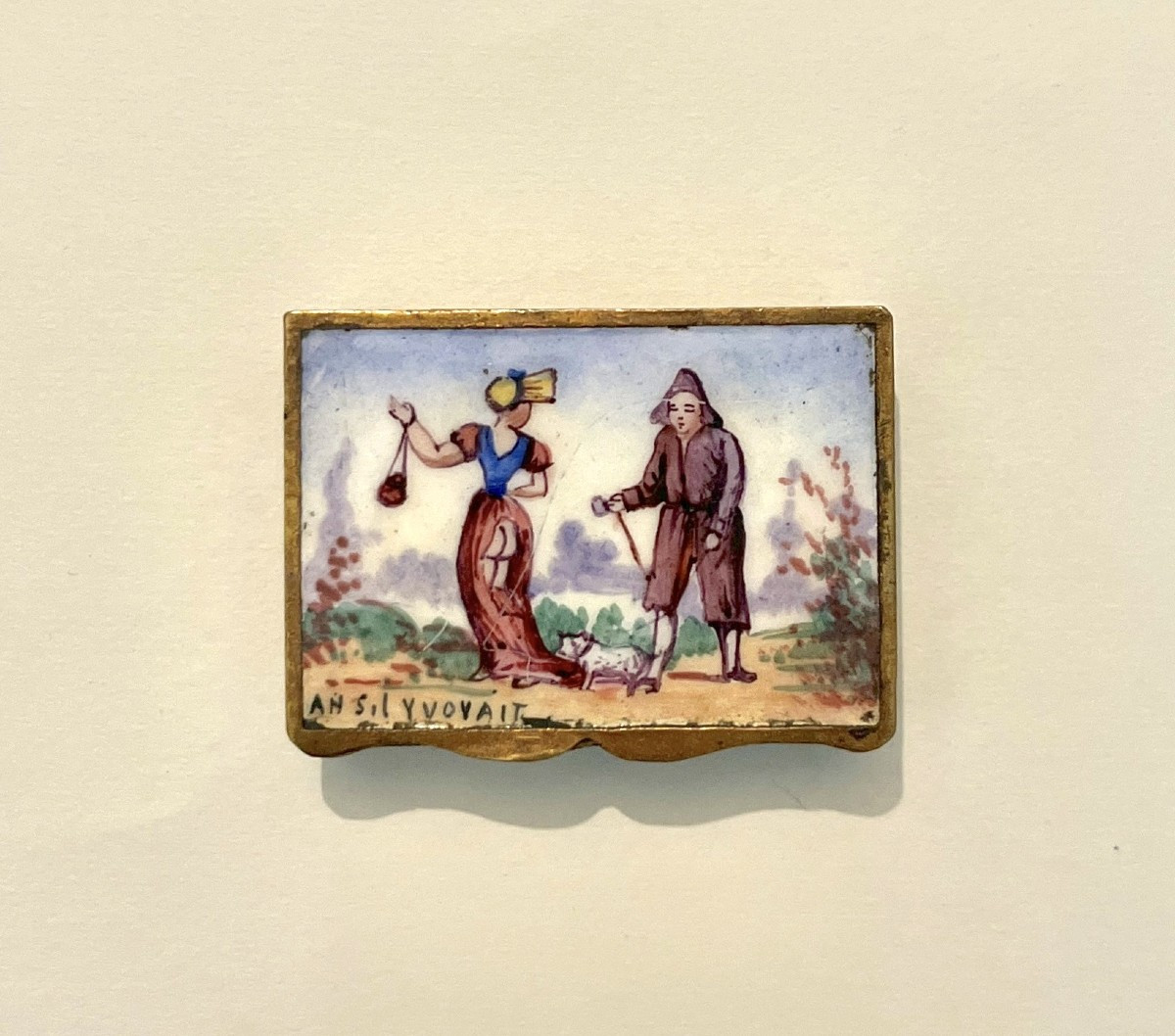 Pyrogène boite à allumettes scène coquine fin XIXème